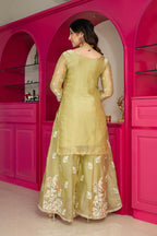 Elora Floral Embroidered Anarkali Suit Set