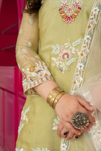 Elora Floral Embroidered Anarkali Suit Set