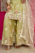 Elora Floral Embroidered Anarkali Suit Set