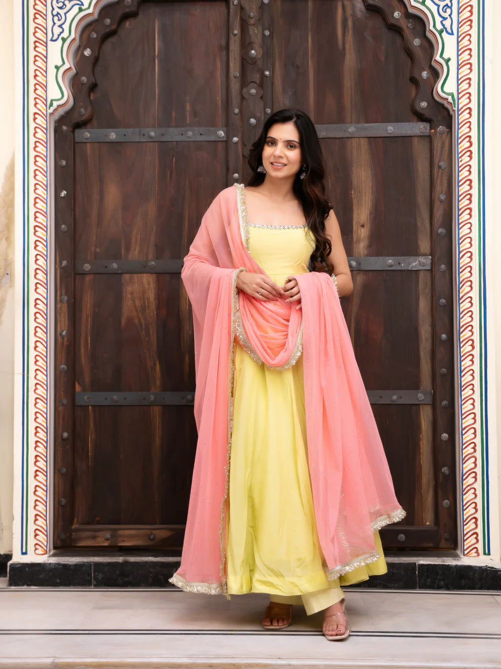 Mahi Yellow Anarkali Suit Set