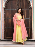 Mahi Yellow Anarkali Suit Set