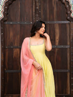 Mahi Yellow Anarkali Suit Set