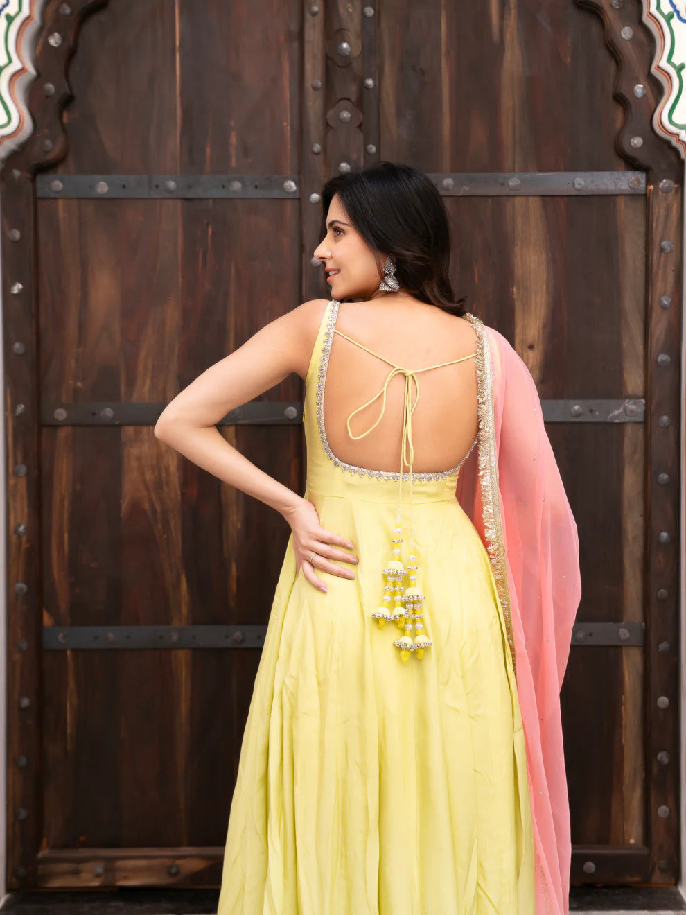 Mahi Yellow Anarkali Suit Set