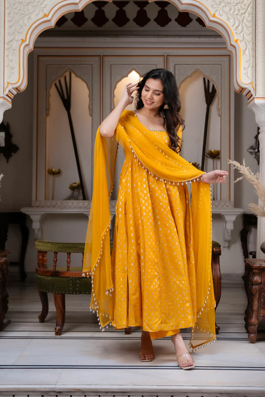 Sunehri Anarkali Suit Set