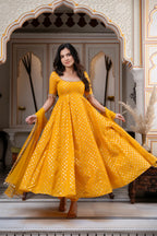Sunehri Anarkali Suit Set
