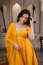 Sunehri Anarkali Suit Set