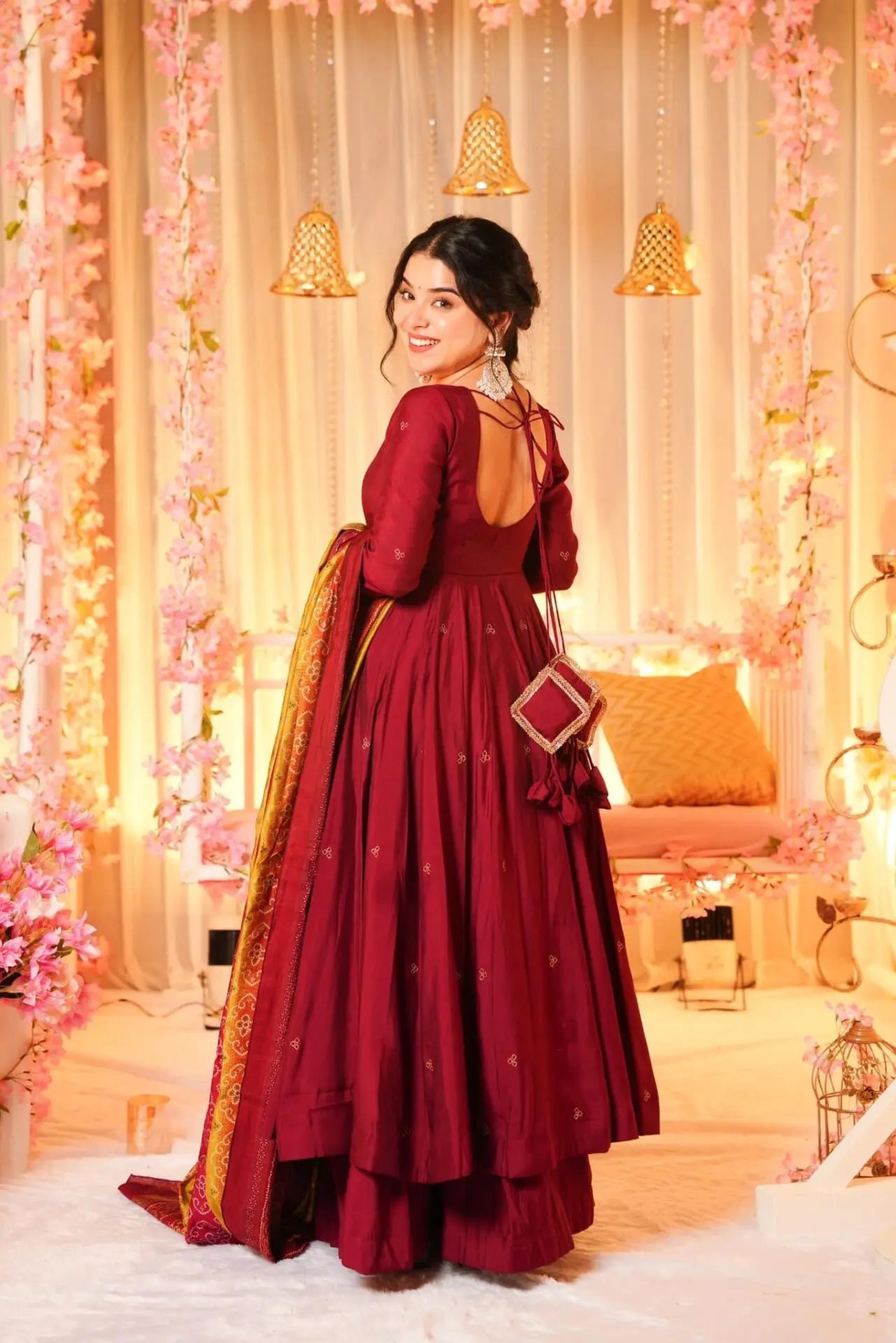 YANIKA ANARKALI STYLE PLAZZO SUIT SET