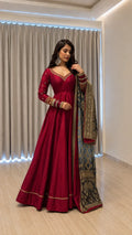 Dhruvi Pink Anarkali Premium Suit Set