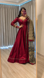 Dhruvi Pink Anarkali Premium Suit Set