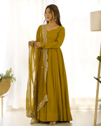 Olive Mehndi Royale Suit Set