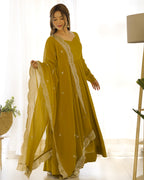 Olive Mehndi Royale Suit Set