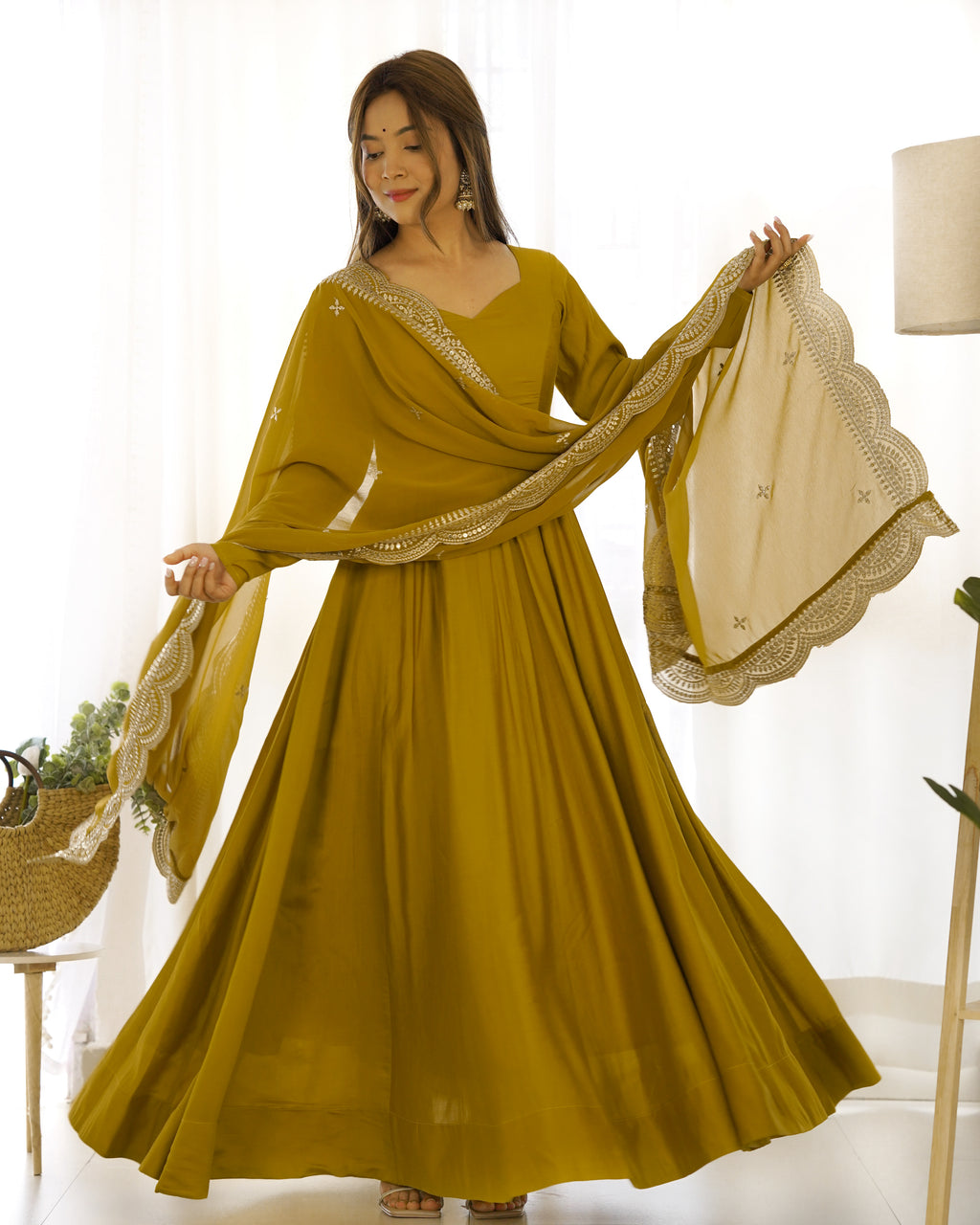 Olive Mehndi Royale Suit Set