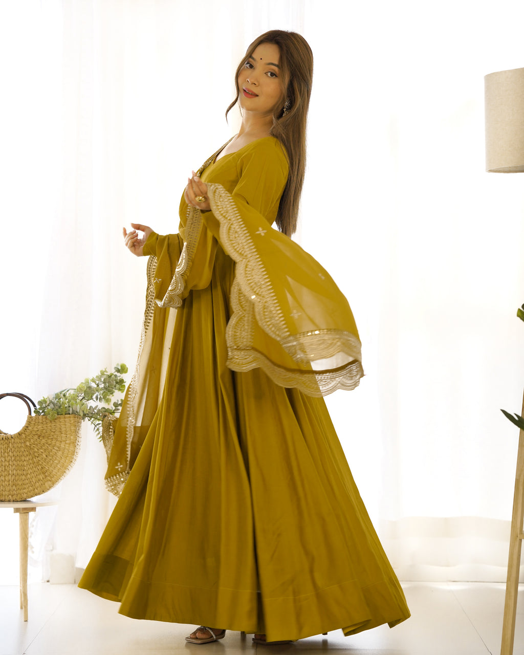 Olive Mehndi Royale Suit Set