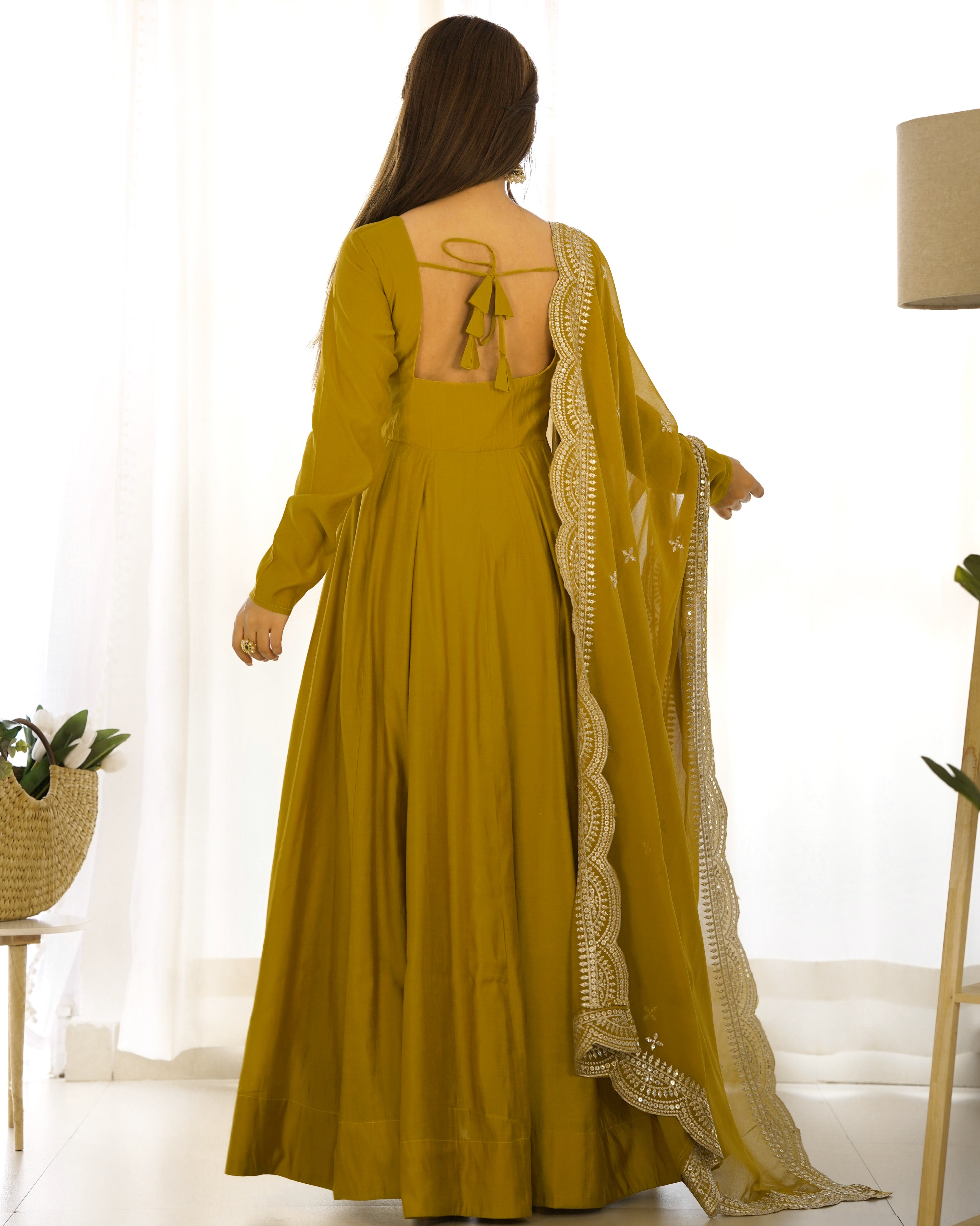 Olive Mehndi Royale Suit Set