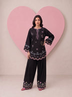 Black Heart Embroidery Farshi Salwar Set