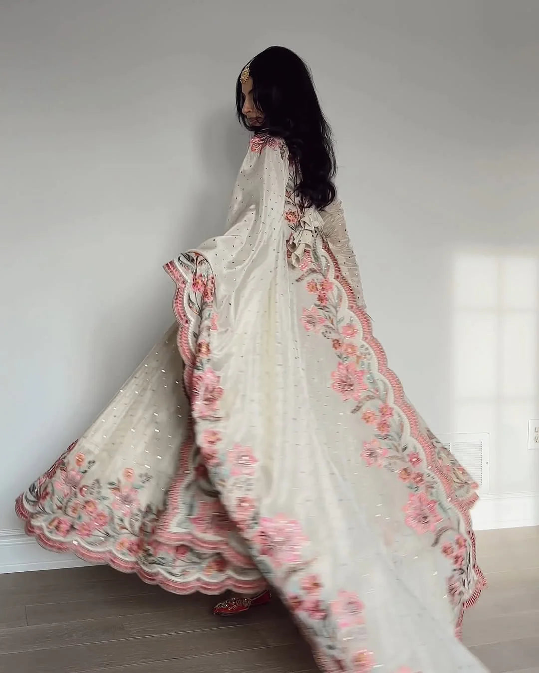 Aarushi Heavy Silk White Gown