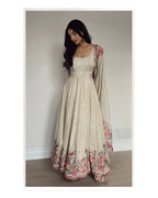 Aarushi Heavy Silk White Gown