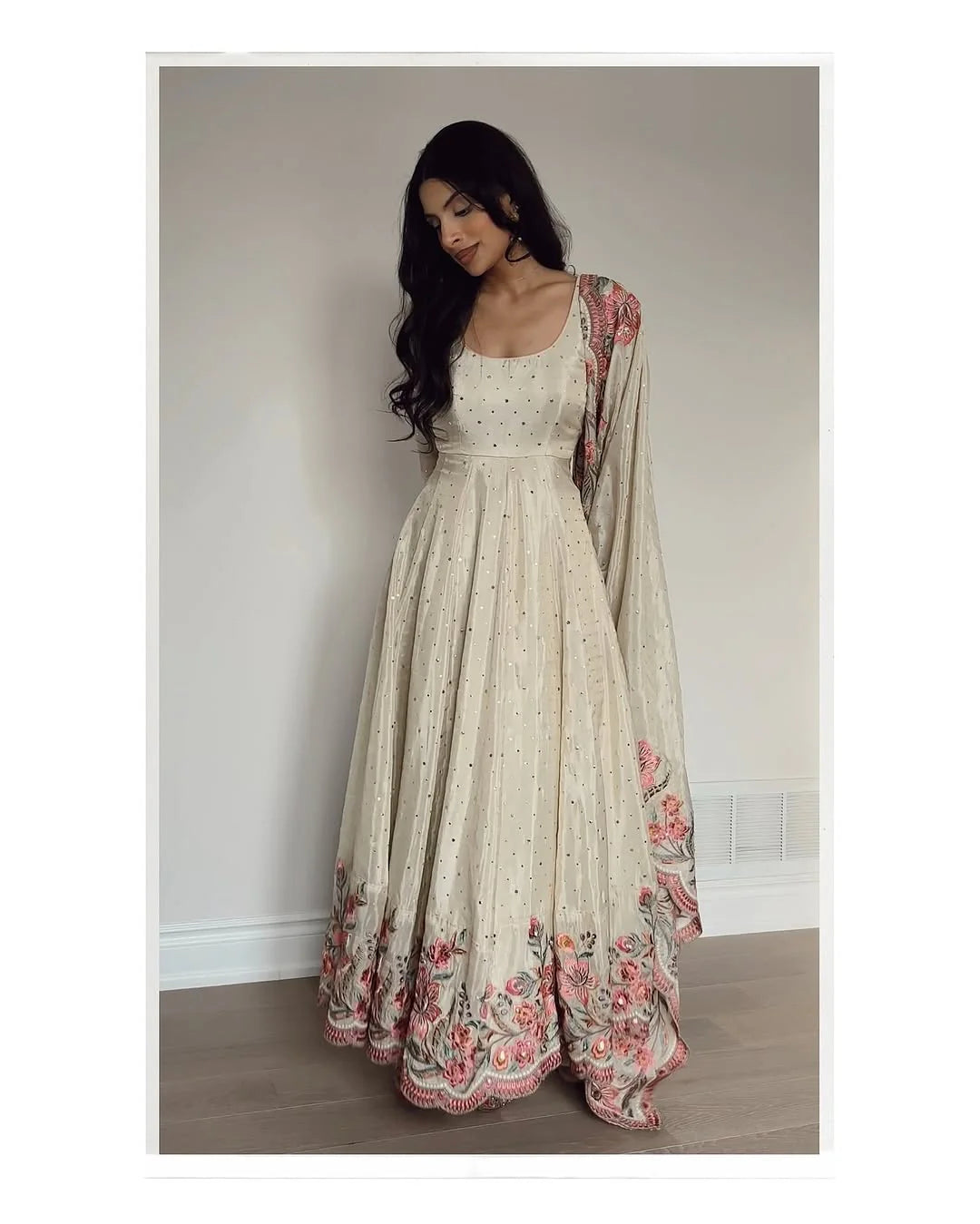 Aarushi Heavy Silk White Gown