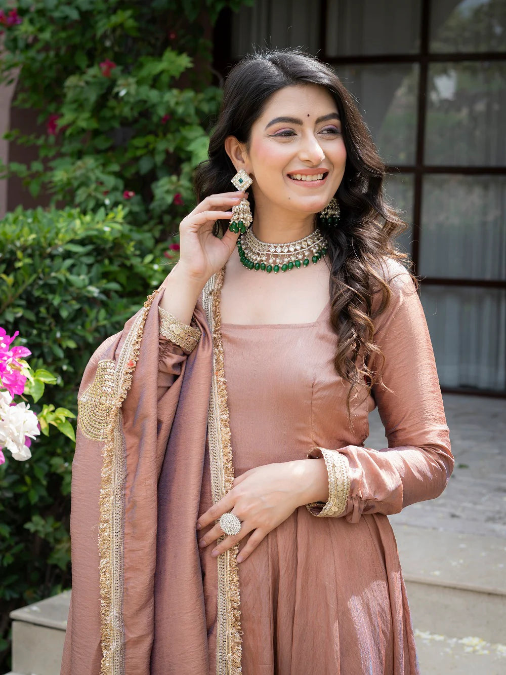Aster Mauve Premium Anarkali Suit Set