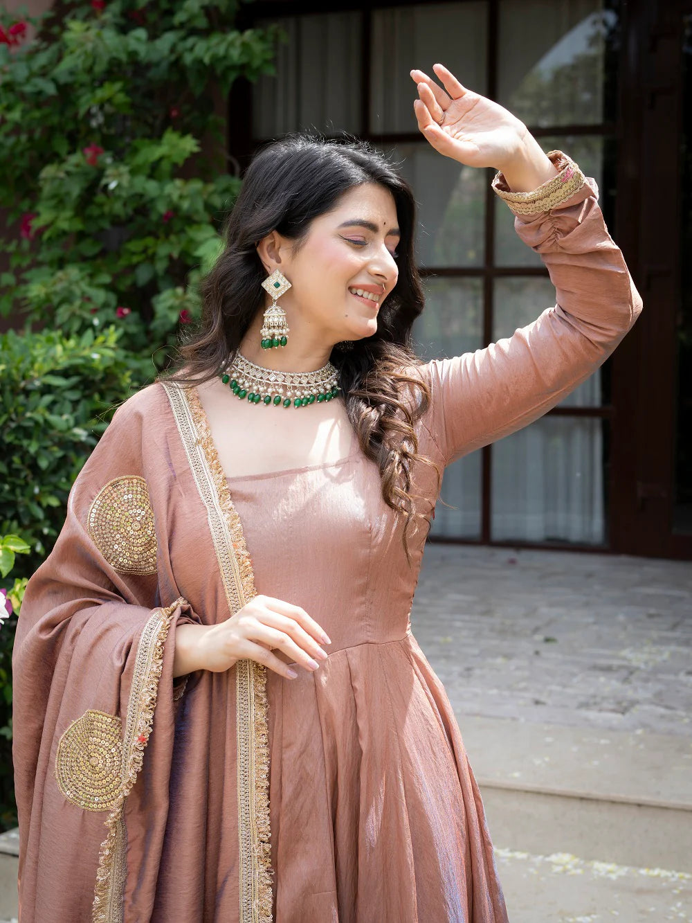 Aster Mauve Premium Anarkali Suit Set