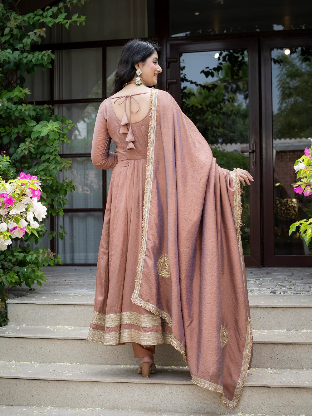 Aster Mauve Premium Anarkali Suit Set