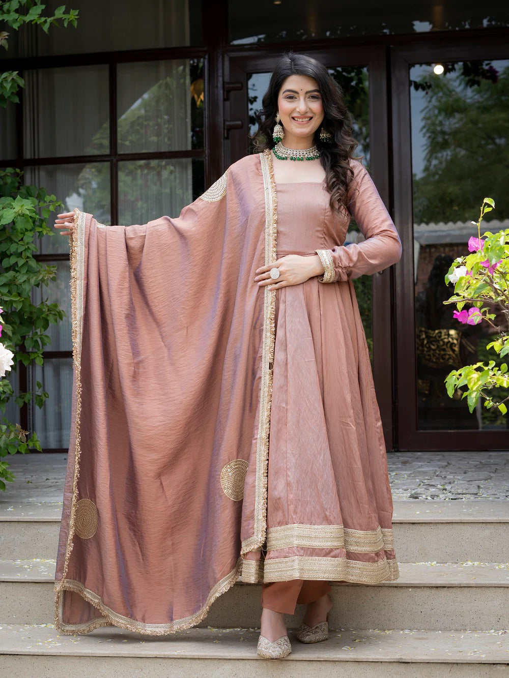 Aster Mauve Premium Anarkali Suit Set