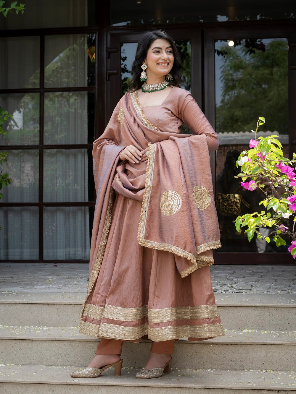 Aster Mauve Premium Anarkali Suit Set