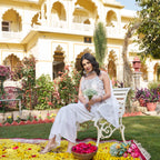 Rivaayat Silver Handwork Peplum Suit Set