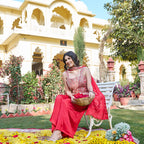 Zehra Red Festive Peplum Kurta  Suit Set