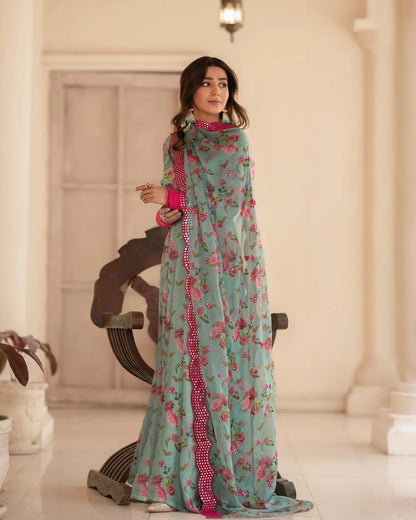 ASTAR GOWN AND DUPATTA SINON FABRIC SUIT SET