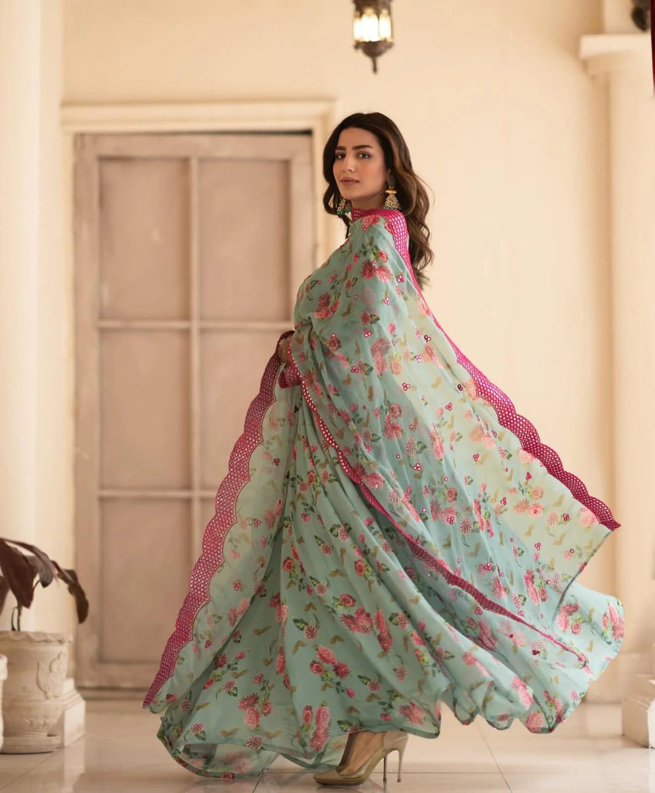 ASTAR GOWN AND DUPATTA SINON FABRIC SUIT SET