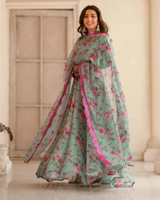 ASTAR GOWN AND DUPATTA SINON FABRIC SUIT SET
