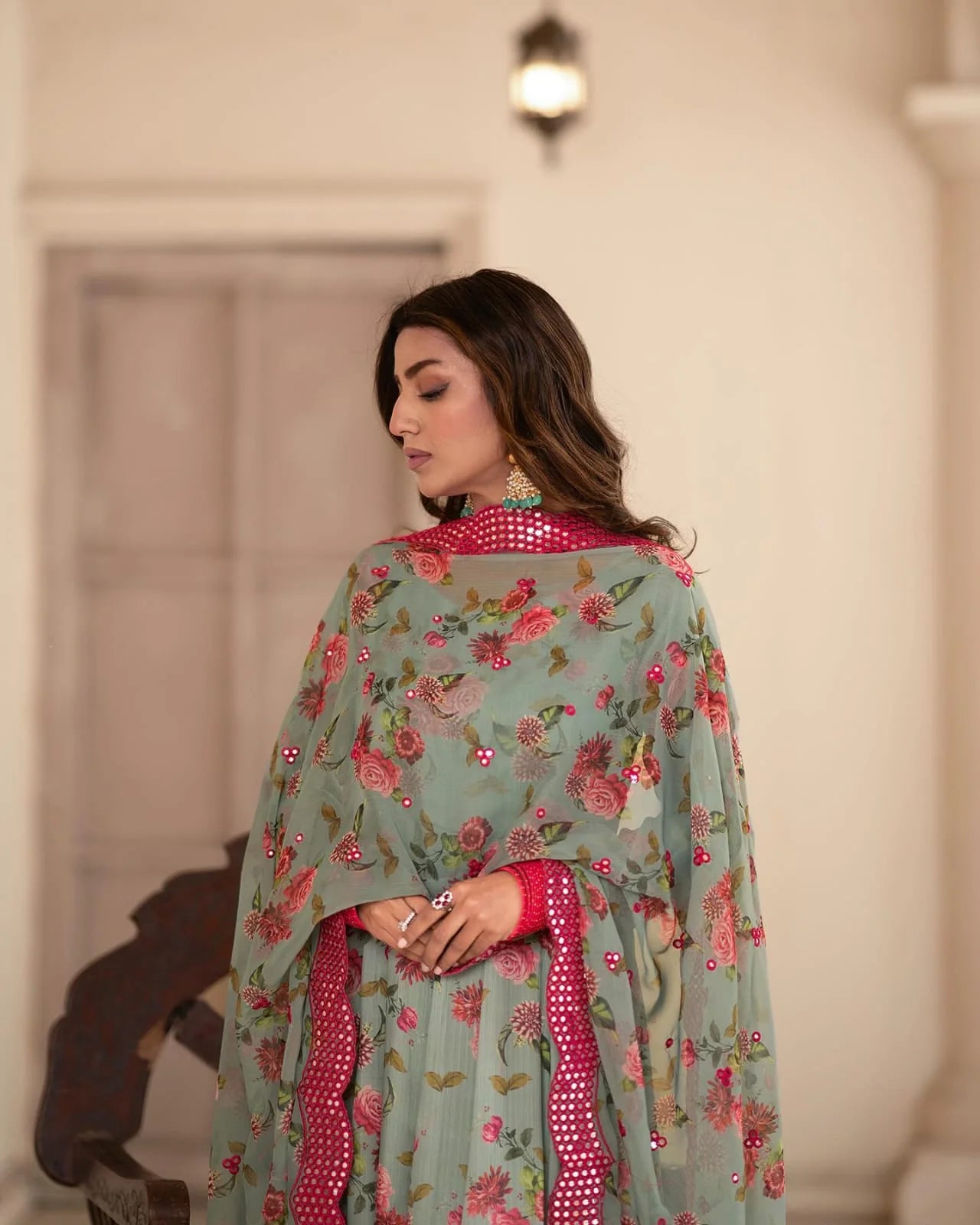 ASTAR GOWN AND DUPATTA SINON FABRIC SUIT SET