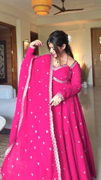 Rani Gulzar Pink Anarkali Suit Set