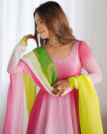 NEELAYA MULTICOLOR  LIGHTWEIGHT ANARKALI SUIT SET
