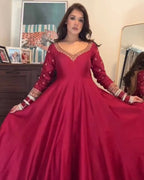 Dhruvi Pink Anarkali Premium Suit Set