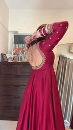 Dhruvi Pink Anarkali Premium Suit Set