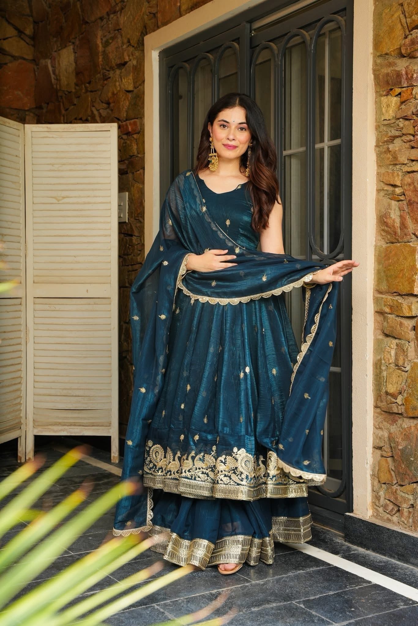 RASMIKA RAMA  COLOUR EMBROIDERED SUIT SET