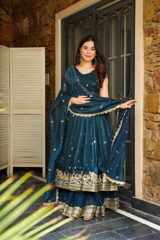 RASMIKA RAMA  COLOUR EMBROIDERED SUIT SET