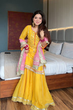 VRATIKLA NEON YELLOW COLOUR  SARARA SUIT