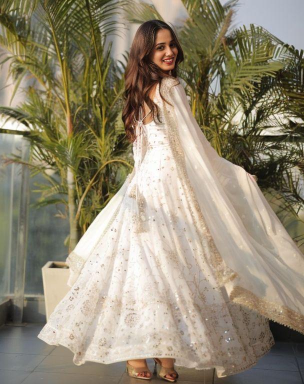 Anika Off White Suit Set With Embroidery and Sequnce Work