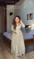 AHSHIKA CREAM EMBROIDARY SUIT SET