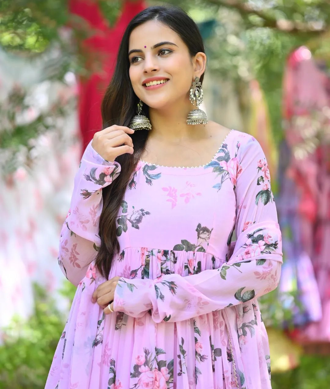 ALIA BLOOMING PURPLR PINK SUIT SET