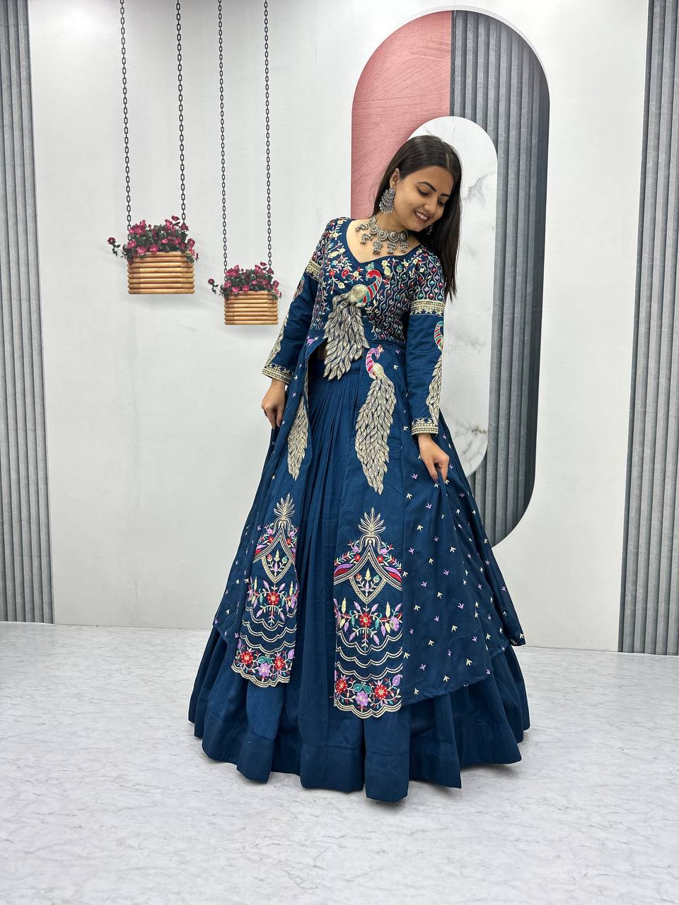 Nawabiyat Blue  Color Festive Kurta Set