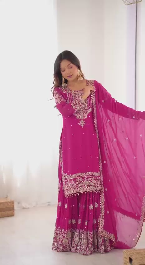 Aneesha Blush Pink Majesty Suit Set