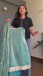 Fariya Aqua Kurta Palazzo Suit Set