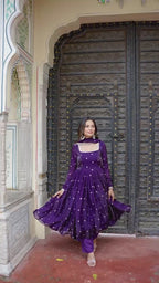 Avyukta Royal Purple Traditional Suit Set