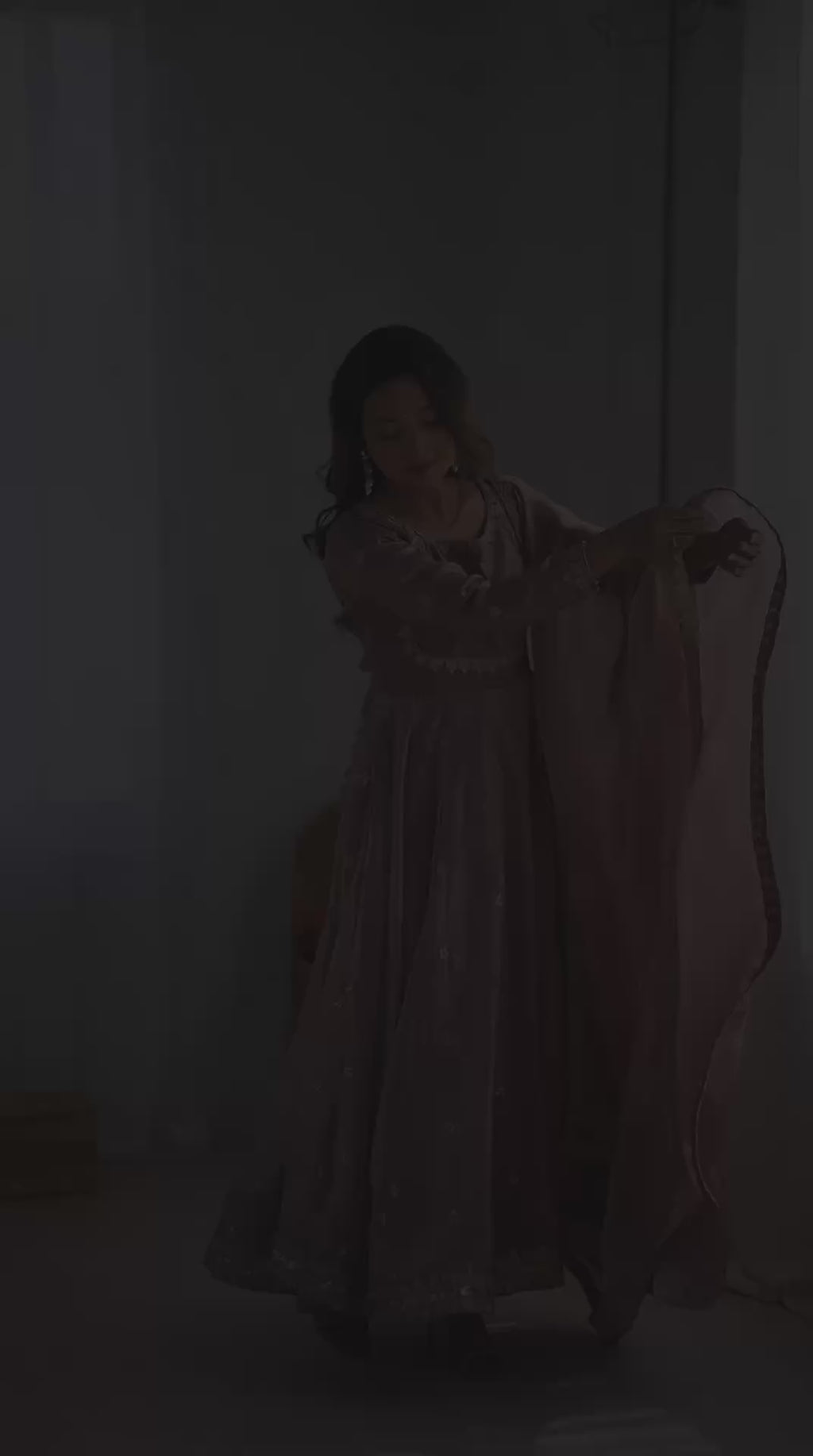 Priyanka purple  Fandy Silk Anarkali Suit Set