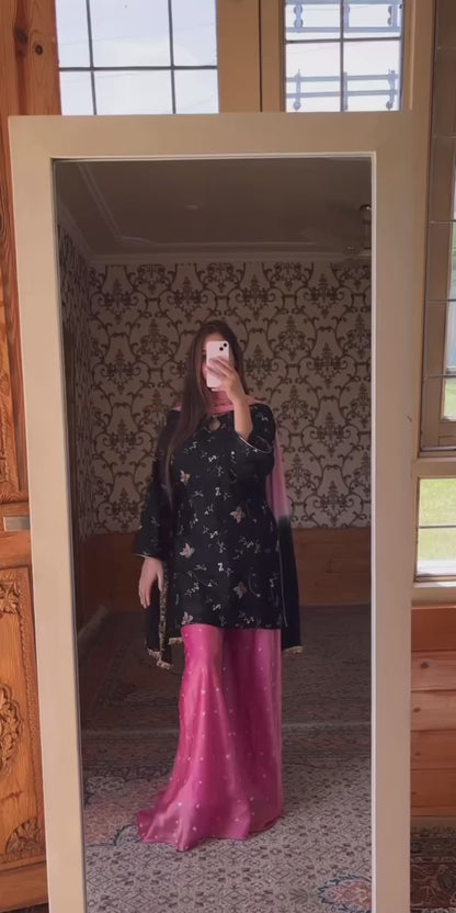 Marzette Rosy Dusk Sharara Suit Set