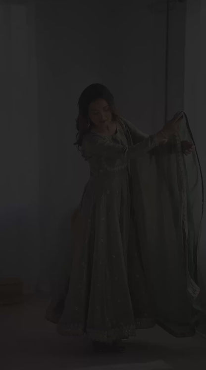 Priyanka Rama Fandy Silk Anarkali Suit Set